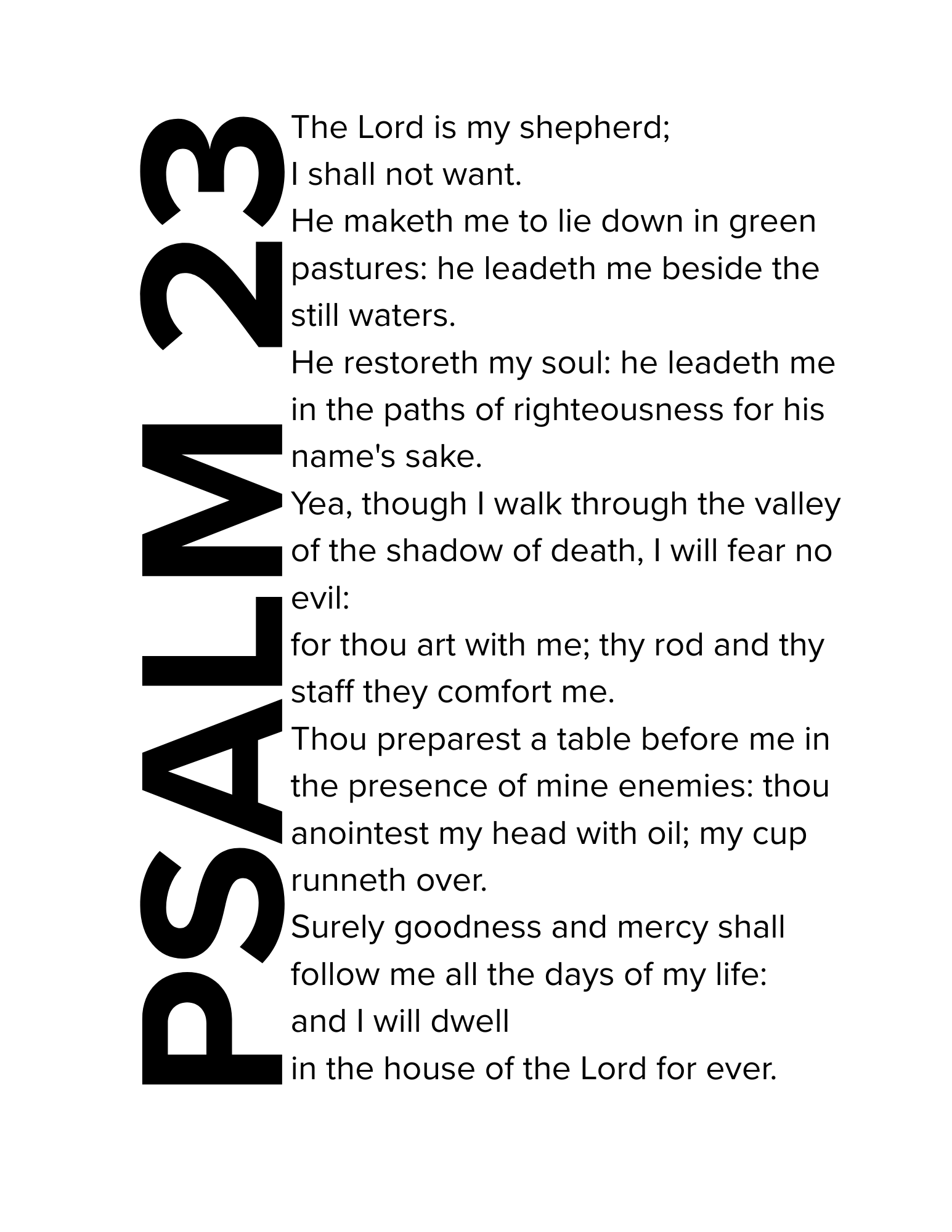 Psalm 23 Printable PDF (Free) The Lord is My Shepherd Psalm 23 Printable PDF (Free) The Lord is My Shepherd